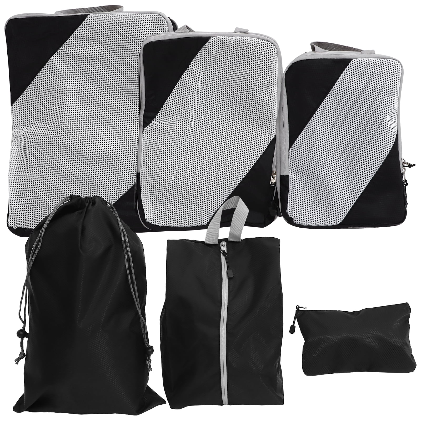 LOLIPPYY 6-Pack Compression Packing Cubes Travel Organizer Set for Suitcases, Lightweight Luggage Storage Bags for