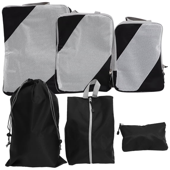 LOLIPPYY 6-Pack Compression Packing Cubes Travel Organizers Set for Suitcases, Lightweight Luggage Storage Bags for