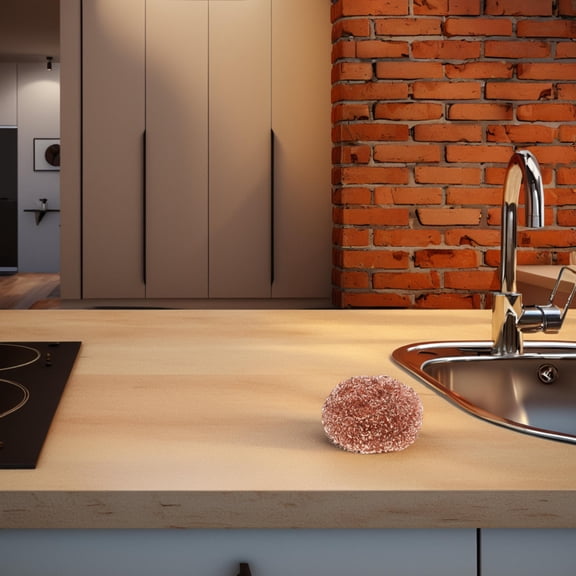 LOLIPPYY 6pcs Copper Scrubbing Pads Solder Iron Cleaner Soldering Sponge Rose Gold for Household Cleaning