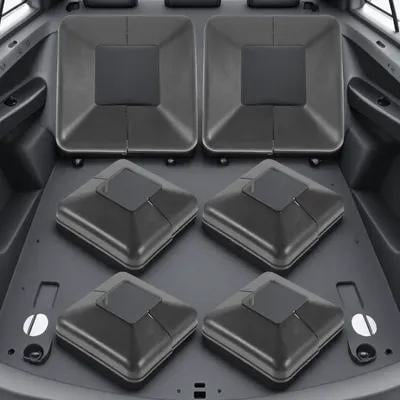 LOLIPPYY 6pcs Fence Post Holder Vinyl Post Sleeves Black Split Design