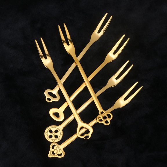 LOLIPPYY 6pcs Food Picks for Appetizers Stainless Steel for Fruit Picking Use for Family