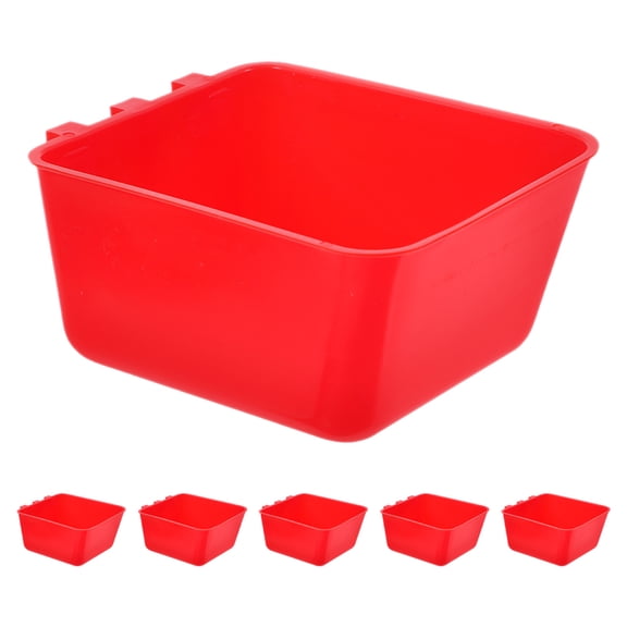LOLIPPYY 6pcs Hanging Chicken Coop Bird Bowl Cage Feeding Bowl Food Cup Pet Drinking Bowl Feeding Watering Bowl For Birds Small Animals Easy To Install And Remove