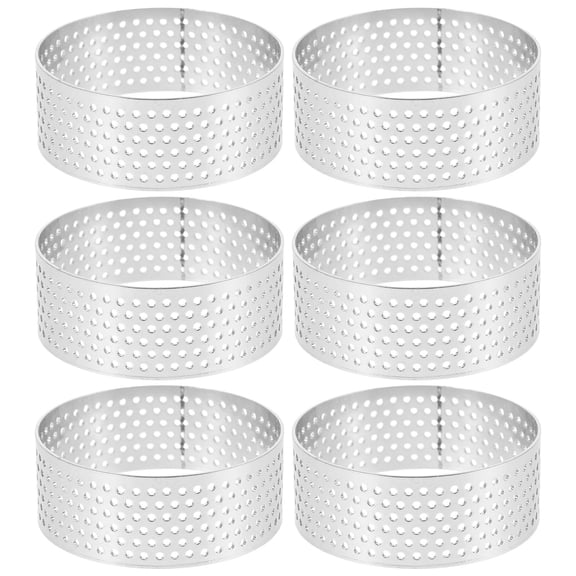 LOLIPPYY 6-Piece Stainless Steel Cake and Pancake Cutter Set for Baking and Dessert Preparation