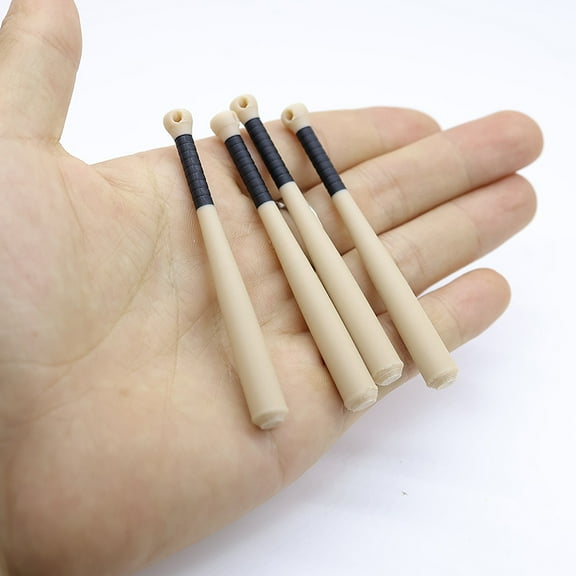 LOLIPPYY 6pcs Mini Baseball Bats: Dollhouse Accessories Small Sports Props - Simulation Wooden Bat Model - Ideal For Baseball Fans And Model Enthusiasts