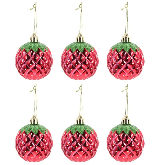 LOLIPPYY Set of 6 Plastic Fruit-Shaped Pendants for Holiday Supplies and Party Decorations