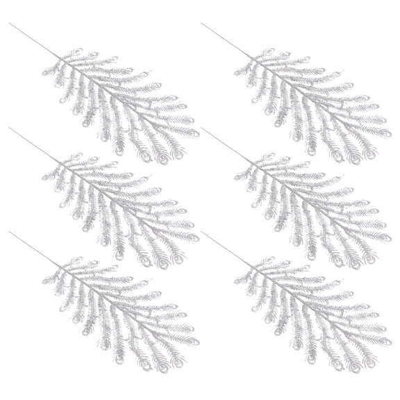 LOLIPPYY 6pcs Simulation Picks Artificial Simulated Tail Silver PVC Photographic Prop for Wedding