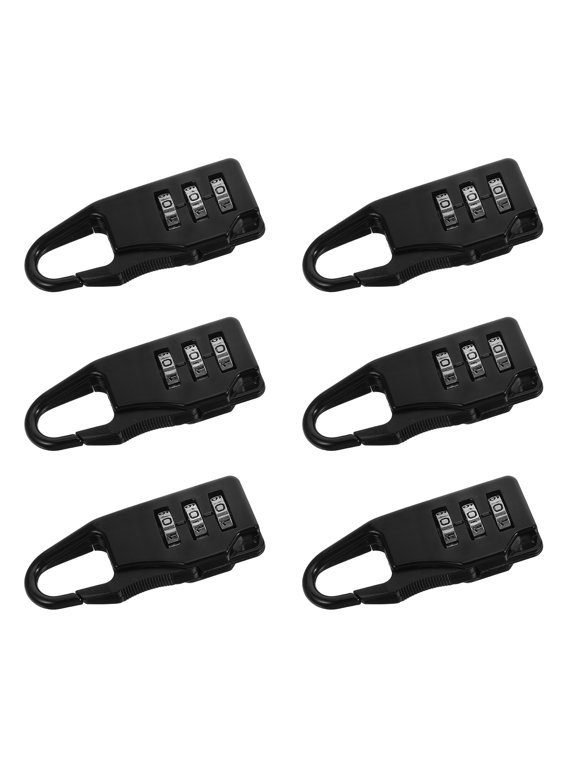 6pcs Small Combination Padlock with 3 Digit Code for Luggage