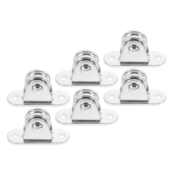 LOLIPPYY 6pcs Steel Wire Rope Pulley Block - Smooth Bearing Lifting Pulley System -Diy Home Projects Clothesline Fixing And Network Cable Installation