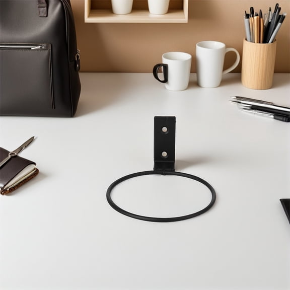 LOLIPPYY 6pcs Wall Mounted Planter Ring Flowerpot Hanging Rack Black Easy Installation Indoor Outdoor