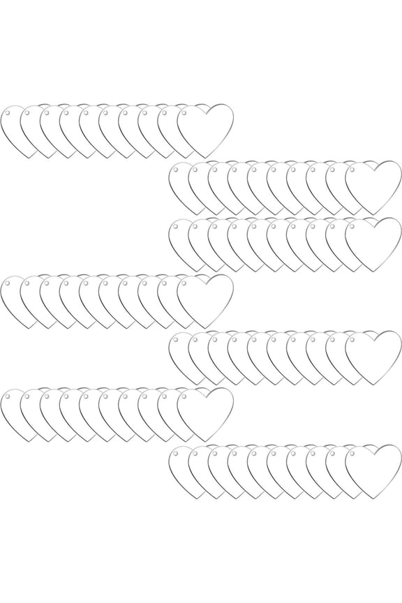 70Pcs Decorative White Sublimation Blank Keychain with Durable Ring for DIY