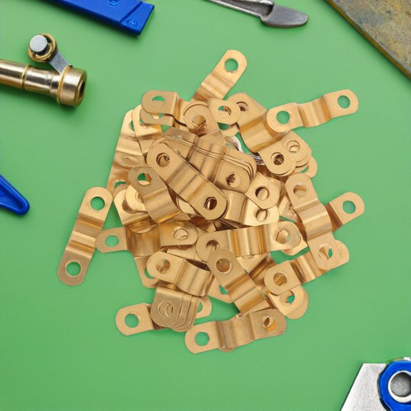 LOLIPPYY 70Pcs Heavy Duty Copper Pipe Clamp Strap Two Hole U Bracket Mount for Fridge Coil Repair