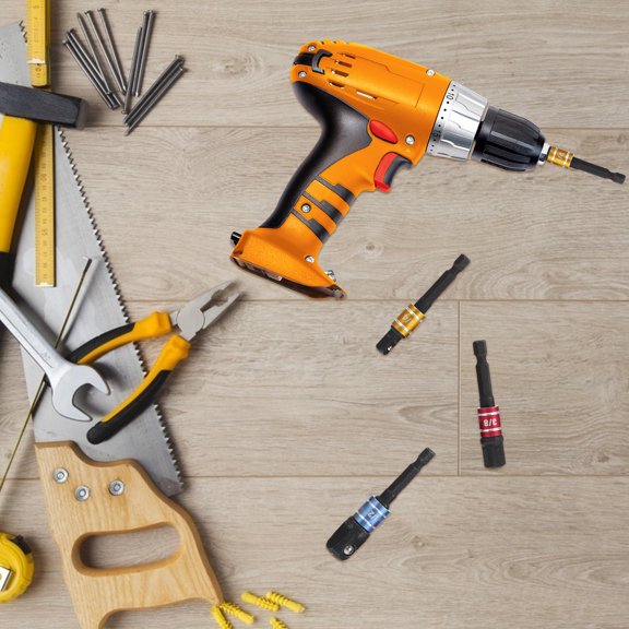 LOLIPPYY 7-Piece Impact Driver Socket Adapter Set, Steel Construction with Assorted Colors for Versatile Use