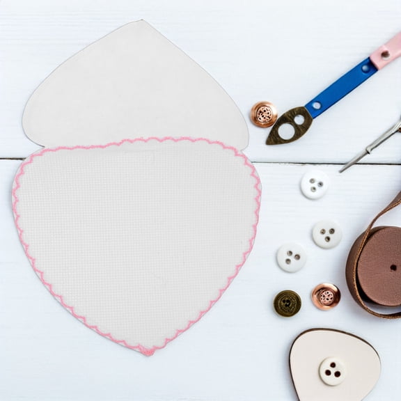 LOLIPPYY 7Pcs Plain White Embroidery Fabric Bookmarks Perfect for DIY Needlework and Crafting