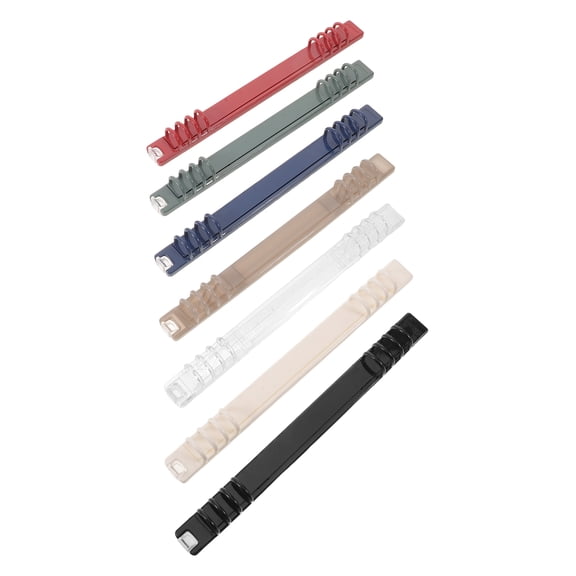 LOLIPPYY 7Pcs Plastic Book Rings Spiral Binding Coils with Quick Switch Design for Office Use