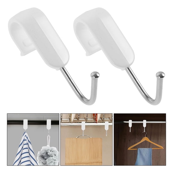 LOLIPPYY 7Pcs White Stainless Steel S Shaped Hooks Heavy Duty Kitchen and Home Hanging Organizer