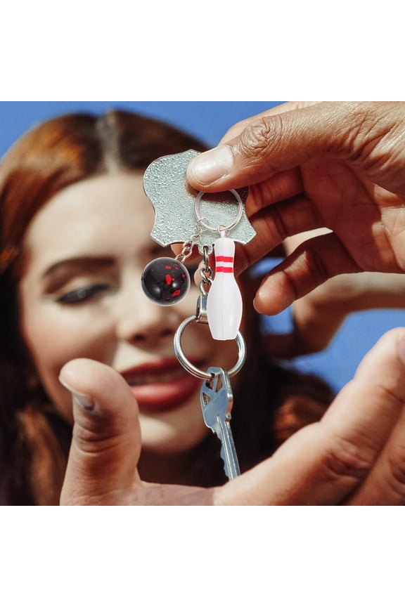 8 Pcs Creative Style Bowling Accessories Key Holder for House Keys