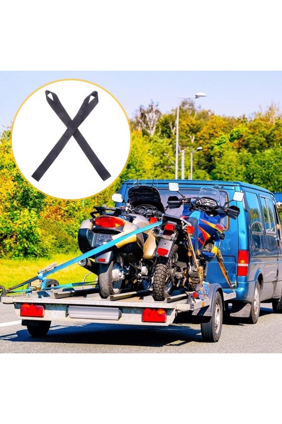 8 Pcs Heavy Duty Luggage Straps Nylon Black for Transportation