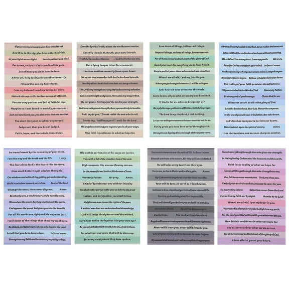 LOLIPPYY 8 Sheets of Bible Quote Stickers for Journaling Planner Multi-Function Bible Stickers English Stickers