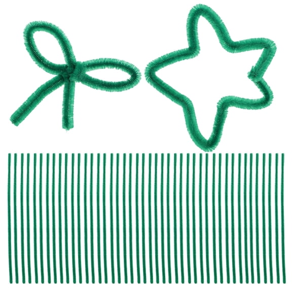 LOLIPPYY 800Pcs Dark Green Fuzzy Craft Sticks for Art Projects and Classroom Craft Supplies