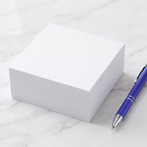 LOLIPPYY 800Pcs Non Sticky White Square Note Pad Cube for Home Office Memo and Meeting Notes