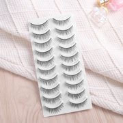 LOLIPPYY 80Pairs Comfortable Fake Eyelash Black Long Thick Natural Look for Chic Eye Makeup