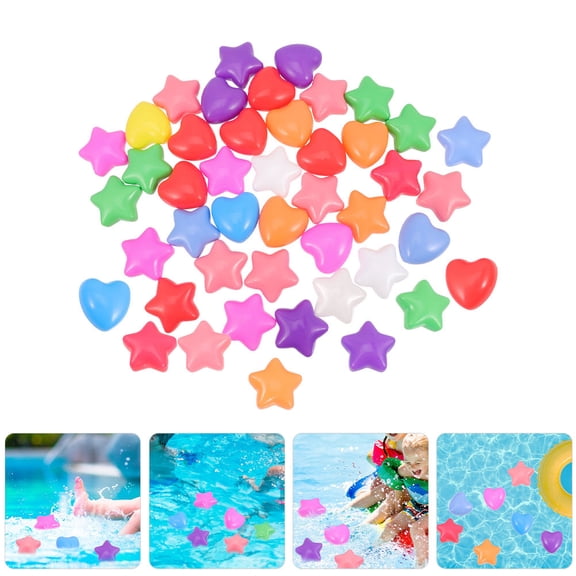 LOLIPPYY 80Pcs Assorted Color Plastic Star Pits Balls for Playrooms and Swimming Pools