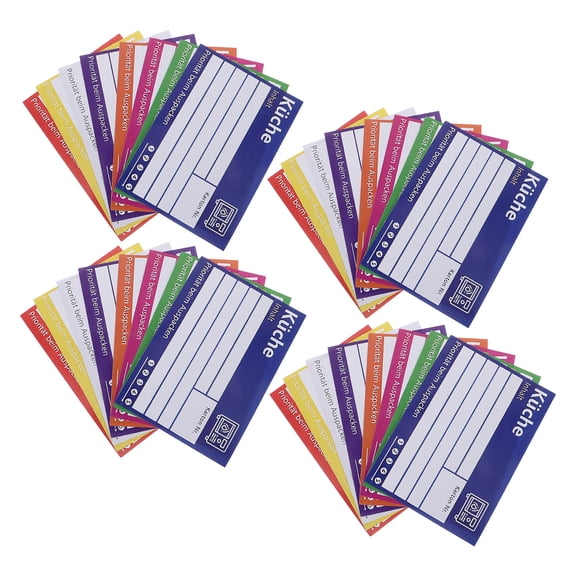 LOLIPPYY 80Pcs Large Moving Box Labels Writable Matte Self Adhesive Color Coded Packing Stickers for Home