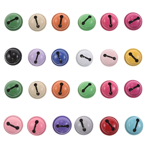 LOLIPPYY 80Pcs Metal Jingle Bells in Vibrant Candy Colors for Pet Collar Charms and Christmas Decorations
