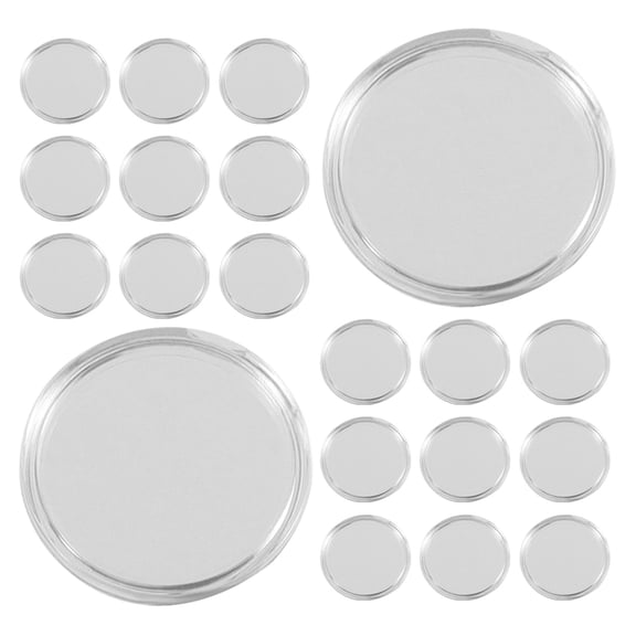 LOLIPPYY 80Pcs Professional Coin Storage Cases Clear Plastic Round Holders for Coin Protection