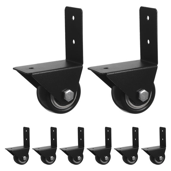LOLIPPYY 8Pcs 1.5 Inch Square Fixed Caster Wheel Side Mount Furniture Repair Replacement