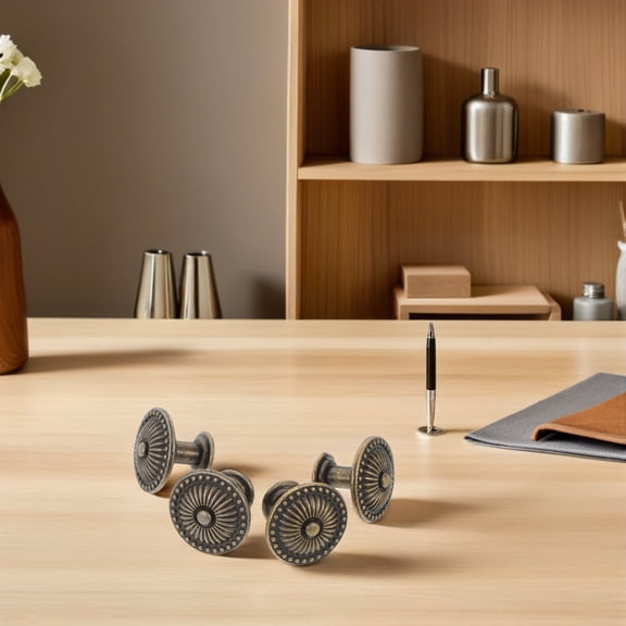 LOLIPPYY 8Pcs Antique Style Alloy Cabinet Pulls with Vintage Bronze Finish for Kitchen Doors