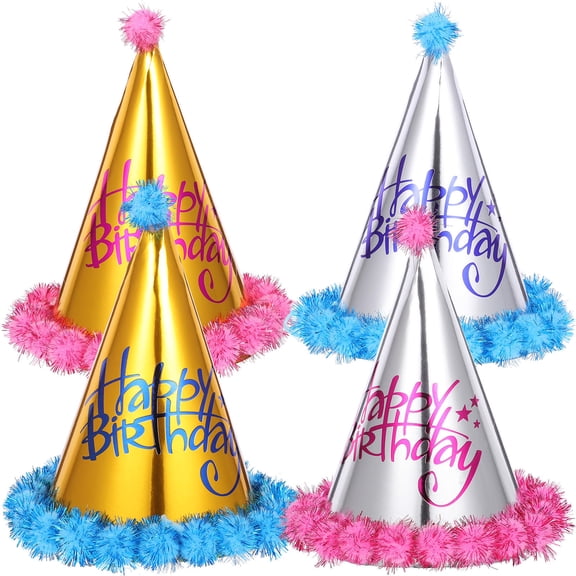 LOLIPPYY 8Pcs Assorted Color Decorative Birthday Party Hats Perfect for Unique Costume Props
