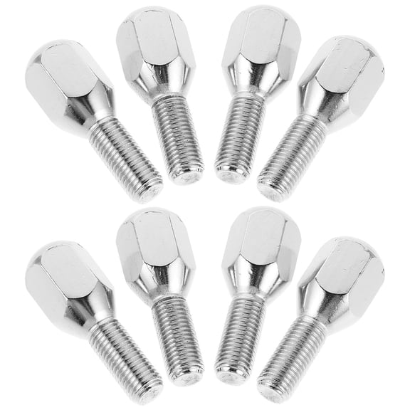 LOLIPPYY 8Pcs Automotive Wheel Bolt Set with Durable Silver Stainless Steel for Car Hub Screws