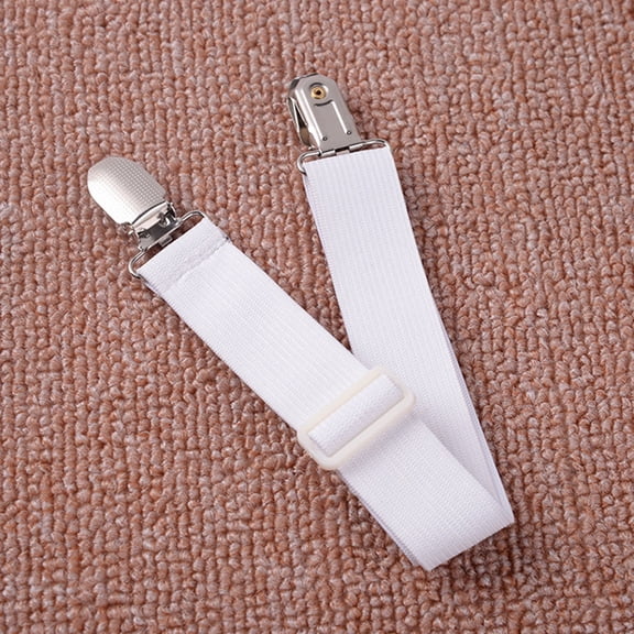 LOLIPPYY 8Pcs Bed Sheet Holder White Adjustable Elastic Straps for Secure Fitted Sheets