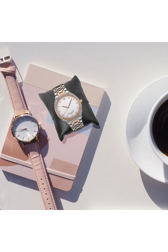 Black PU Watch Display Cushions with Scratch-Resistant Material for Secure Watch Presentation