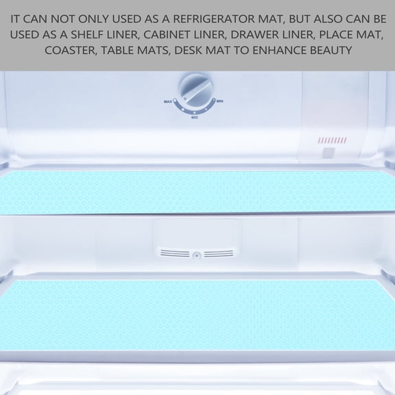LOLIPPYY 8Pcs Blue Refrigerator Shelf Mats Moisture Proof Eva Liners for Fridge Drawer and Cabinet