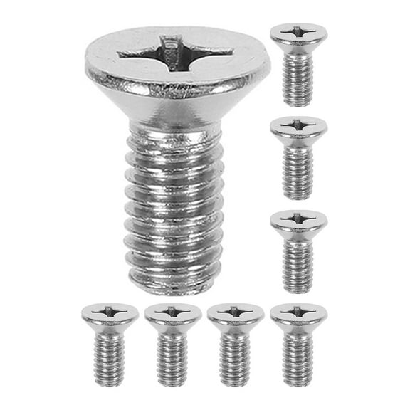 LOLIPPYY 8Pcs Brake Disc Rotor Screws Stainless Steel Fastening Car Front Rotor Screws Plated Silver