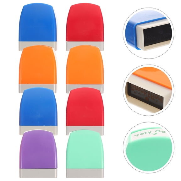 LOLIPPYY Colored Teacher Stampers with English Comments for Scrapbooking, Stationery, and Classroom Use