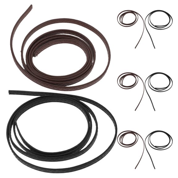 LOLIPPYY 8 Pieces Double Stitched PU Rope Craft String for Bracelet Making and Jewelry Craft Projects