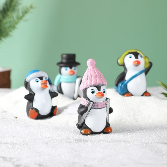 LOLIPPYY 8-Piece Assorted Color Decorative Figurines Set Soft Plastic Miniature Gifts for Dollhouse and Room Decor