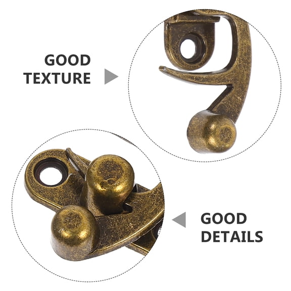 LOLIPPYY Vintage Decorative Box Latches with Left and Right Hooks for Secure Jewelry Storage and Craft Boxes