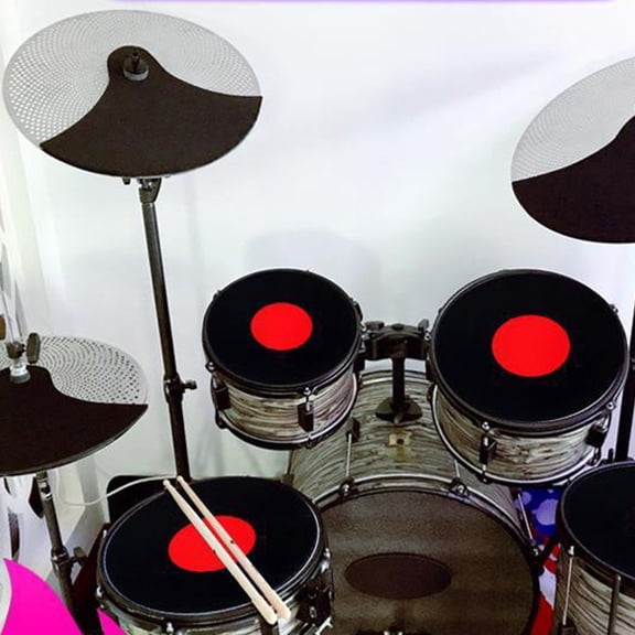 LOLIPPYY 8Pcs Drum Dampeners Foam Black Lightweight Snare Drum Tone Control