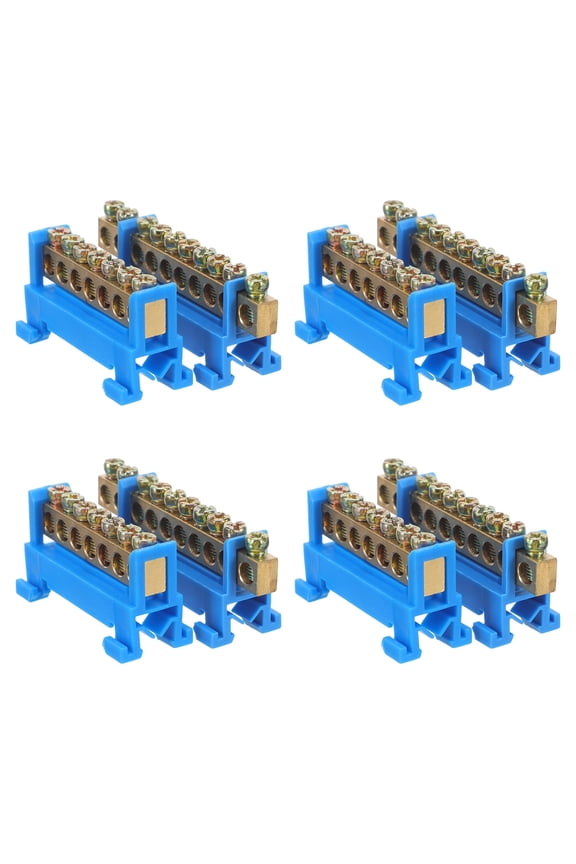 Electrical Panel Ground Bus Bar with Screw Terminal Connector, High Conductivity Copper for Wiring