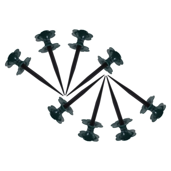 LOLIPPYY 8Pcs Garden Hose Guide Roller Green Plastic Hose Holder for Easy Outdoor Watering Management