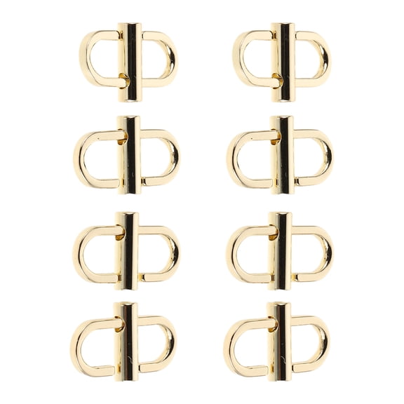 LOLIPPYY 8Pcs Gold Metal Chain Clip Buckles Adjustable Strap Shorteners for Bag Decoration