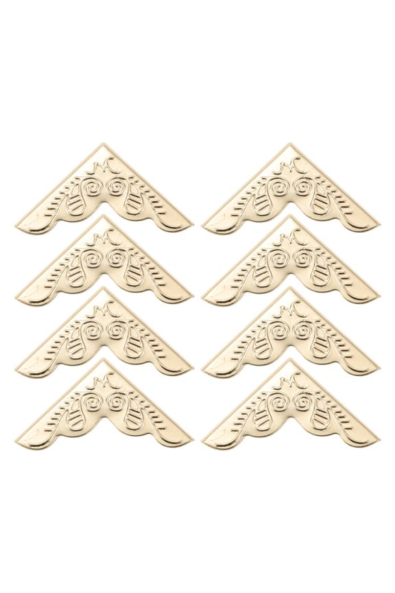 8Pcs Golden Metal Guitar Case Corner Guards Decorative Protective Edges Covers