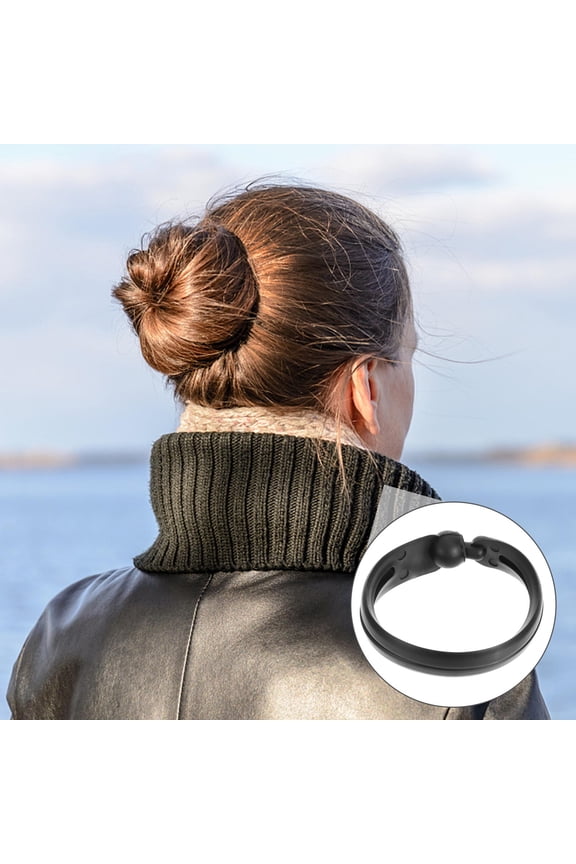 8Pcs Hair Styler Kit Black Hair Bun Former with Adjustable Design for Various Styles