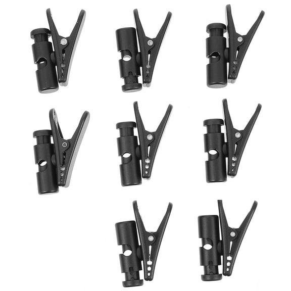 LOLIPPYY 8Pcs Headphone Cable Clips Black Earphone Wire Organizers for Efficient Cable Management