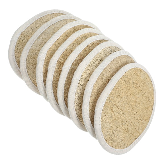 LOLIPPYY 8Pcs Home Use Natural Loofah Sponge Dish Scrubber Strong Water Absorbing and Breathable