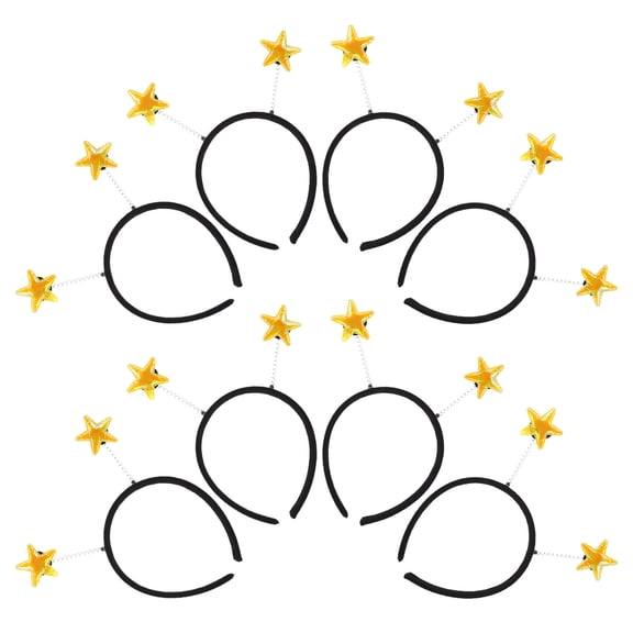 LOLIPPYY Iridescent Star Headbands with Flexible Antennae for New Year Party and Celebration Accessories